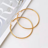 Classic Stainless Steel Gold Hoops