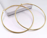 Classic Stainless Steel Gold Hoops